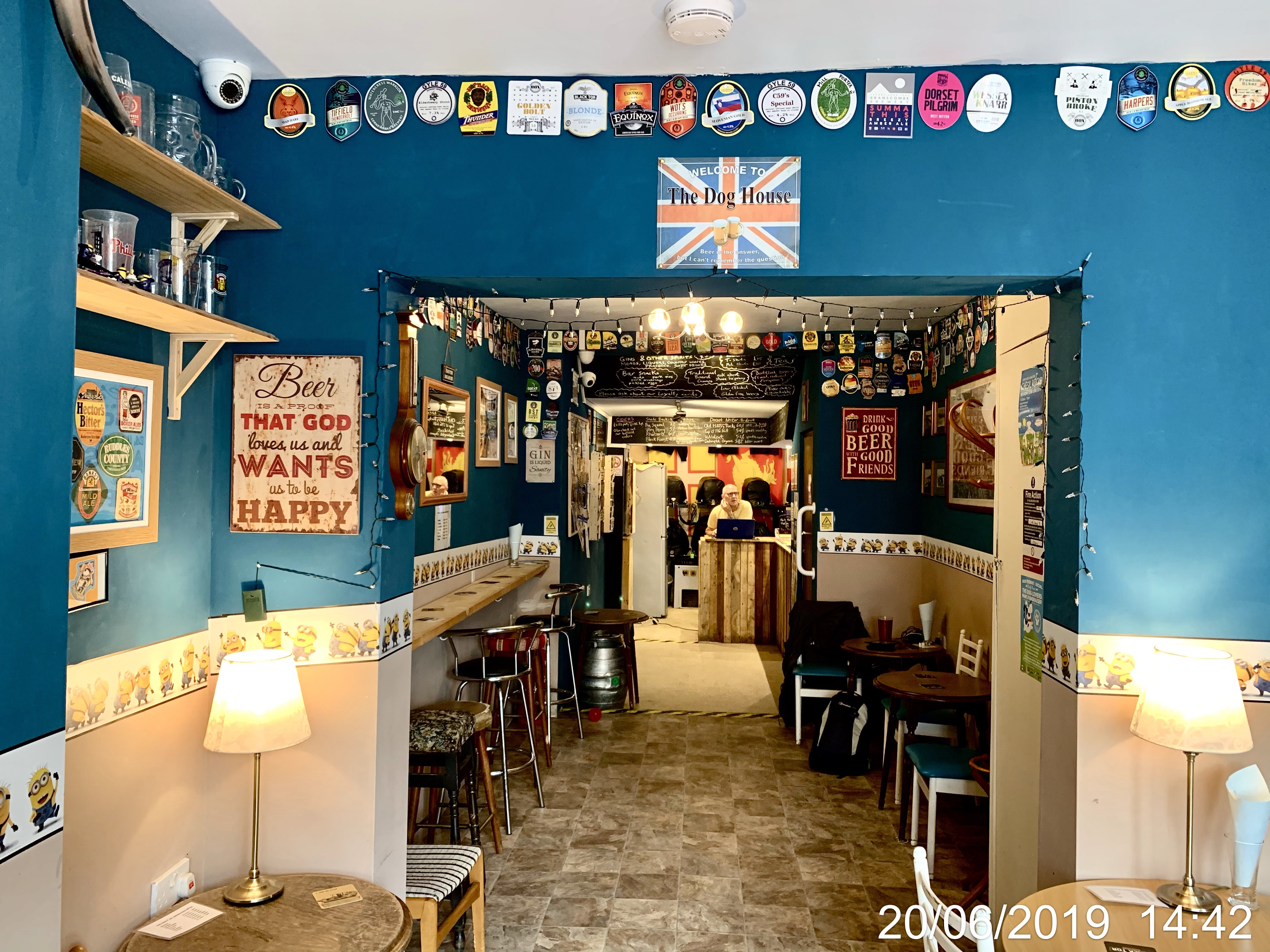 Mine host at the rear